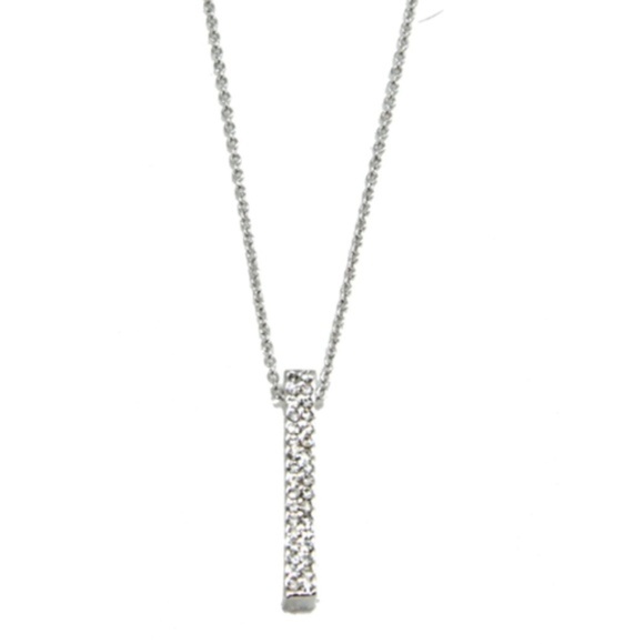 Jewelry - Silver Crystal Bar Necklace